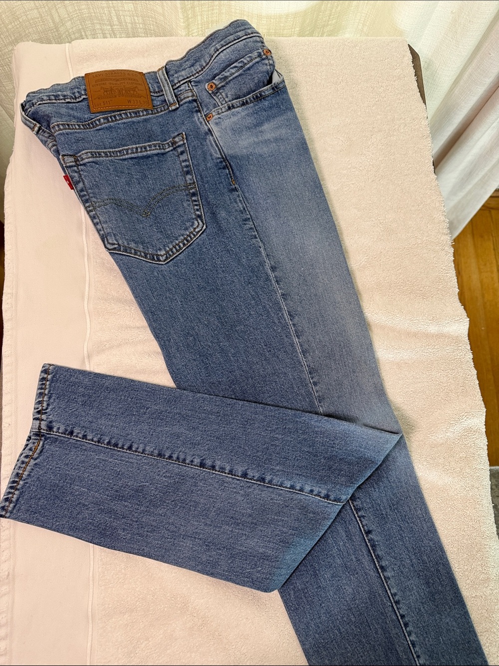 Levi's Blue Straight Leg Denim Jeans
